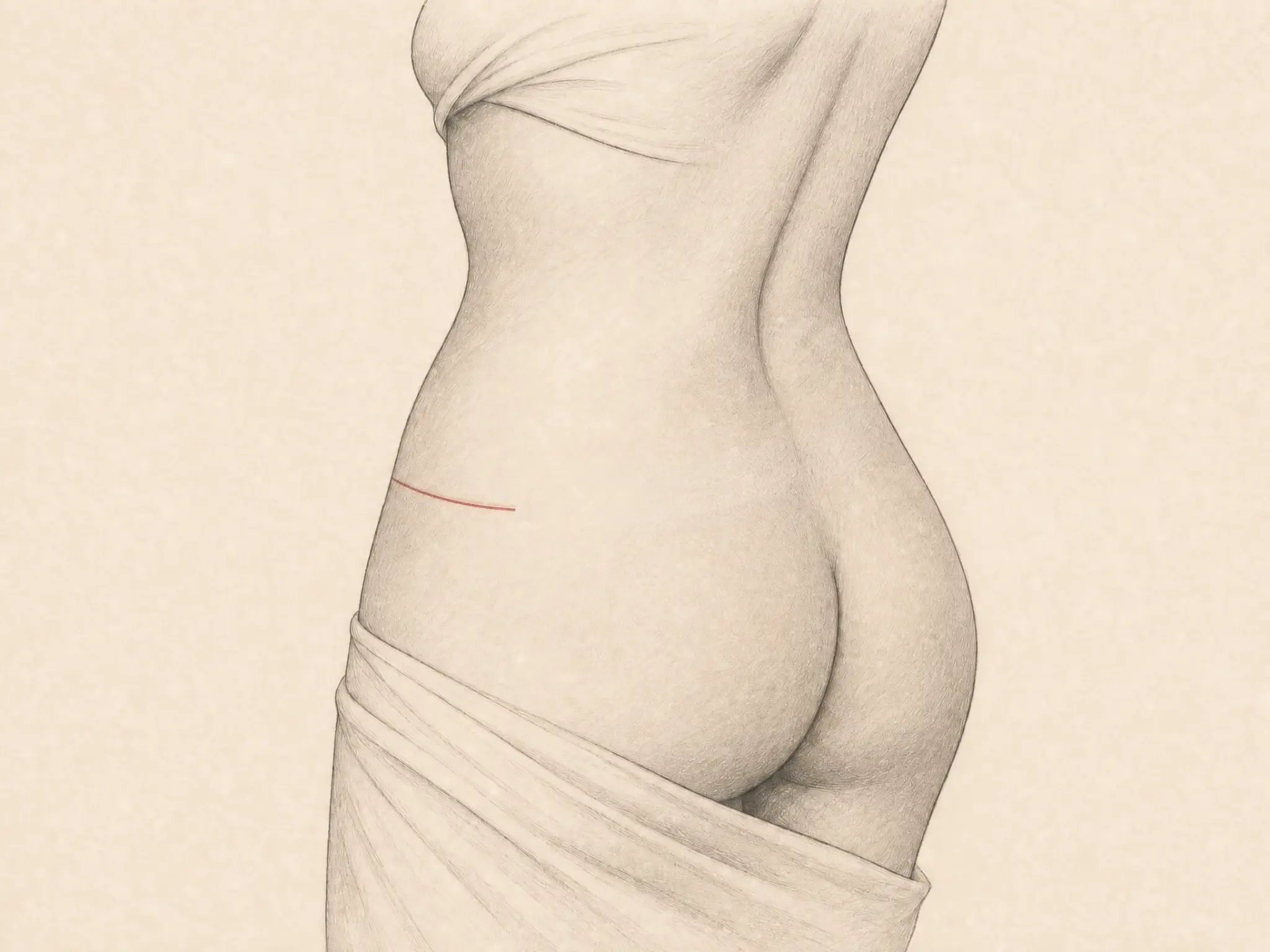 Extended Tummy Tuck educational treatment-area illustration