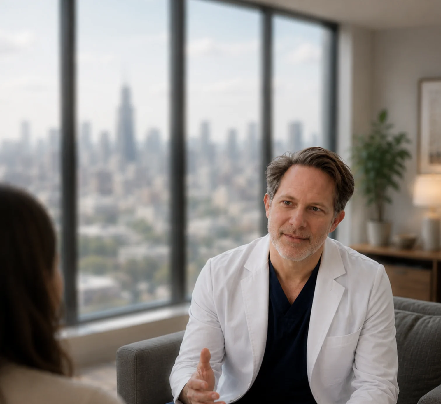 Dr. Rosett consulting with a patient in Chicago