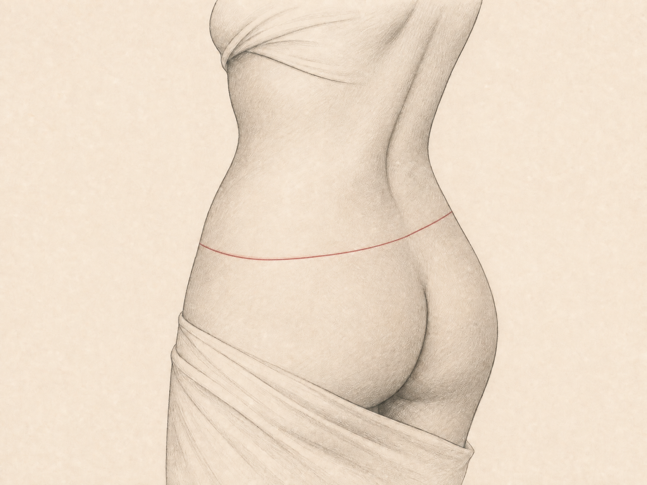 Circumferential Tummy Tuck / Body Lift educational treatment-area illustration